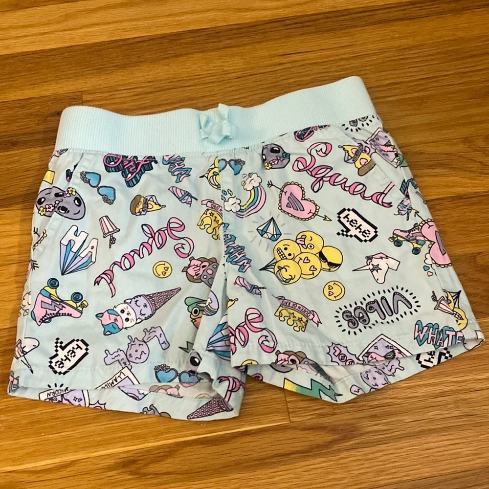 The Children’s Place Girl’s Blue Printed Lounge Shorts Size 8